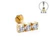 Brincos de Liga de Titânio F136, Brincos Longos Finamente Esculpidos para Cartilagem Auricular, Piercings para Lábio com Zircônia, Joias para Piercing Corporal de Titânio G23