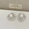 Pendientes Exagerados de Aleación de Girasol Europeos y Americanos para Mujer, Diseño de Nicho, Pendientes Únicos, Pendientes de Moda y Exquisitos