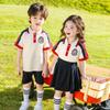 Uniforme escolar para estudiantes de primaria y secundaria, ropa de verano, ropa de graduación para niños, ropa de jardín de infantes, camiseta de manga corta, ropa deportiva de verano, traje