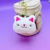 Pingente de Boneca de Pelúcia Desenho Animado Boneca de Pelúcia Porco Fofo Pingente de Chave Pingente de Boneca para Mochila de Estudante Acessórios