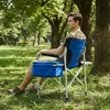 Silla plegable de respaldo ancho personalizada por el fabricante con bolsa de almacenamiento grande, silla de director plegable para pesca, portátil y plegable