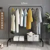 Perchero Simple Estante de Secado de Pie en Dormitorio Estante Plegable para Ropa Fresca del Hogar Estante de Secado con Barra Única