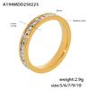 Anillo de doble capa de circón simple europeo y americano Oumaika anillo para el dedo de comida anillo de acero inoxidable chapado en oro real de 18 quilates joyería al por mayor