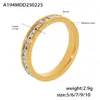 Anillo de estrella transfronteriza de azúcar con circonita de diamantes completos anillo de acero de titanio moda de oficina no se decolora anillo doble para pareja anillo