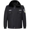 Uniforme de Seguridad Ropa de Invierno Chaqueta de Algodón Engrosada con Forro Interior Conjunto de Abrigo de Algodón Ropa de Trabajo Azul Marino de Servicio Administración de Propiedades de Seguridad