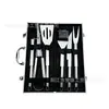 Conjunto Pronto Conjunto de Ferramentas para Churrasco Caixa de Alumínio Aço Inoxidável Conjunto de Utensílios para Churrasco Casa Exterior Piquenique