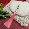 Yixiangfei 10cm borla con borlas y cuentas marcapáginas ropa infantil sombrero colgante manualidades cheongsam adornos para hombros de nube