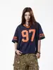 Camiseta de Manga Corta para Mujer, Marca de Moda, Verano Holgada, Manga Tres Cuartos, Nuevo Modelo 2026, Estilo Celebridad de Internet, Top Sencillo Estampado