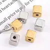 Cuentas de Acero Inoxidable de 6 mm con Forma de Corazón Cuadrado y Agujero Pasante Accesorios para Joyería DIY Materiales para Pulseras y Collares Cuentas Sueltas