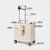 Nueva maleta de cabina de 18 pulgadas, equipaje multifuncional, para estudiantes, mujeres, con cremallera, de cabina, con ruedas y contraseña, maleta de viaje
