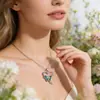 Joyería Transfronteriza de Nuevo Estilo para Mujer, Cadena de Clavícula de Alta Gama, Versátil Collar con Colgante en Forma de Corazón, Collar de Amor de Lujo Ligero de Nicho para Mujer
