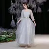 Vestido de Dama de Honor Gris Talla Grande Vestido de Dama de Honor 2022 Nuevo Estilo Hada Gordita Elegante Aspecto Adelgazante Mejor Amiga Estudiante Anfitriona 180