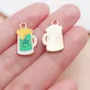 30 Piezas Mixtas de Trébol de Cuatro Hojas con Goteo de Aceite Suerte Colgante Festival Irlandés Accesorios de Colgante de Aleación Accesorios para Pulseras y Pendientes DIY