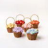 Cestas de Flores Tejidas Hechas a Mano Creativas con Flores Secas, Regalos para Mamá, Regalos para Maestros, Regalos Navideños, Decoraciones Dopamina para Escritorio