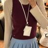 Estilo Nuevo Primavera y Verano 2024 Bolso Mini Colgante al Cuello Ins Bolso de Tarjeta con Cremallera Colgante al Cuello Pequeño y Exquisito Accesorios con Textura Billetera para Monedas