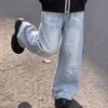 Conjunto de Dos Piezas para Niños Medianos y Grandes Diseño con Sentido Chaqueta con Cremallera Uniforme de Béisbol Parte Superior Pantalones Vaqueros Casuales Conjunto de Moda Tendencia