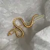 Grampo de Cabelo Retrô Estilo Europeu e Americano Feminino Ins Criativo Prata Formato de Cobra Grampo de Cabelo Escuro Versátil Estilo Frio Presilha Lateral Tendência