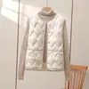 Chaleco ligero de plumón de pato blanco 90 para mujer, estilo corto, nuevo chaleco cálido Otoño e Invierno 2026, chaqueta de cuello redondo, moderno