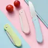 Cuchillo Multifuncional para Frutas, Cuchillo Plegable para Melón y Frutas de Cocina, Cuchillo Pelador de Cocina, Cuchillo para Cortar Frutas y Verduras de Cocina, No se Oxida Fácilmente