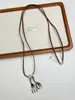 Collar con Colgante de Tenedor Metálico Minimalista Estilo Coreano, Cadena Larga de Suéter de Cuchara a la Moda, Nuevo Accesorio Ajustable 2025 para Mujer