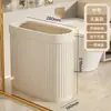 Cubo de basura para baño para uso doméstico, de plástico, específico para inodoro, tipo prensa, para huecos, gran capacidad con tapa, cubo de alto valor