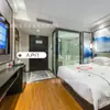 Móveis de Hotel Jingtu Quarto Padrão Conjunto Completo Apartamento Moderno Pousada Quarto de Hóspedes Lençóis de Cama Cama de Casal Baú de Cama Reforma de Hotel
