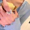 Collar de Mariposa Azul Hielo Triturado para Mujer Verano Combinación Perfecta Cadena de Clavícula Deslizante de Gama Alta Collar de Perlas de Lujo Ligero Estilo Dulce Fresco