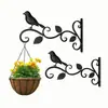 Gancho Decorativo de Ferro Forjado Transfronteiriço Suporte de Parede para Cesta Suspensa Suporte para Suporte de Flores Cesta de Flores Pothos Varanda Gancho Suspensor para Gaiola de Pássaros Suporte para Lustre