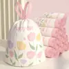 Sacos de Lixo com Aroma de Lavanda para Uso Doméstico, Espessados, com Alças, Extra Espessos, Sacos de Limpeza Específicos para Cozinha, Tamanho Grande, Tipo Resistente a Rasgos