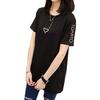 Tops de Verano 2026 para Mujer Estilo Coreano Holgado Talla Grande Camiseta de Longitud Media Blanca de Manga Corta Camiseta Casual para Mujer Corazón Melocotón