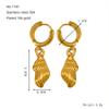 Tendencia de Moda Transfronteriza Europea y Americana Accesorios de Personalidad Acero Inoxidable Chapado en Oro de 18K Serie Oceánica de Verano Brazaletes para Orejas para Mujer