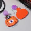 Europa y Estados Unidos aretes transfronterizos nuevos de Halloween de calabaza, gato, fantasma, acrílico, personalidad, divertidos, para las fiestas