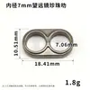 Hebilla ajustable de doble agujero de 5-10 mm, herraje para cordón de teléfono de aleación de zinc, tope de cordón, telescopio metálico de dos vías