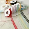 Novo Produto Shangjin Fita de Seda de Neve Flor Laço de Presente Renda Acabamento Fita de Gaze Fita para Buquê Fita Decorativa DIY