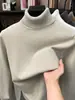 Suéter de punto de invierno estilo Old Money con cuello alto, prenda interior para hombre, cuello alto, suéter interior antibacteriano, camiseta engrosada, ropa para hombre