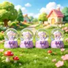Set Completo de Muñecos de Té con Leche Periféricos de Dibujos Animados Anime, Bolas de Cristal Luminosas, Juguetes de Resina para Niños, Decoraciones de Escritorio, Luces Nocturnas