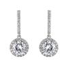 RAKOL moda coreana aretes redondos geométricos clásicos simples para mujer exquisitos aretes de circonita micro incrustada Joker al por mayor