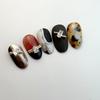 Nova Manicure Gaotin Joia de Zircônia Amor Estilo Japonês Anel de Suporte de Luxo Leve Cor Dourada Real Conservação Decoração Oval Gota d'Água