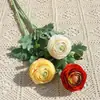 2 peonías artificiales para decoración del hogar, fotografía de bodas, flores decorativas, flores artificiales, lirios de tierra artificiales