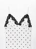 Exportación al por mayor europea y americana 2025 Verano Nuevo Vestido largo elegante de lunares retro para mujer con cuello en V ajustado