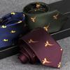 Corbata Jacquard de Animales de Dibujos Animados Estilo Retro Hong Kong Verde Oscuro Borgoña Camisa Floral Dibujada a Mano Casual Versátil Tendencia Ins para Hombre
