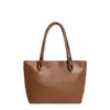 Transfronterizo Nueva Moda Color Sólido Retro Casual Simple Gran Capacidad Bolso de Hombro Único Bolso Tote para Viajes Bolso de Mano Bolso Mujeres