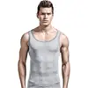 Regata Masculina de Verão Tendência Slim-Fit para Esportes e Fitness, Cor Sólida Roupa Íntima, Camiseta Branca por Baixo, Ajustada