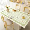Jogo americano tipo creme para mesa de jantar, à prova d'água, à prova de óleo, lavável, resistente ao calor, toalha de mesa de PVC, luxo leve, toque de alta qualidade, protetor de superfície de mesa de centro