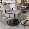 Silla de Salón Reclinable con Altura Ajustable para Cortes de Cabello, Giratoria y Adecuada para Teñido de Cabello, Hecha de Acero Inoxidable