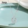 Xi Gu D0630 S925 Prata Elegante Simples Anel Diamante Colar Nicho Luz Luxo Estilo Frio Personalizado Clavícula Corrente