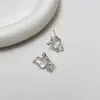 Aretes de Mariposa de Aleación, Lindos y Dulces Aretes de Cristal, Aretes Estilo Hada Súper Hada con Aguja de Plata para Mujer, Aretes Frescos para Mujer