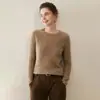 Suéter 100% Cachemir Puro para Mujer, Suéter Interior de Cuello Redondo con Patrón Retorcido Retro, Amigable con la Piel, Adelgazante, Capa Base de Punto Cálida