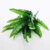 Plantas Artificiais Verdes Yiwu com Textura Realista, Folhas de Hera Verde de Sete Ramos, Materiais de Parede de Plantas Artificiais para Paisagismo, Folhas Verdes Realistas Atacado