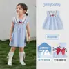 Vestido de Algodón Puro para Niña Jellybaby Verano Estilo Princesa Nuevo Preppy para Niños Vestido de Verano para Bebé Niña